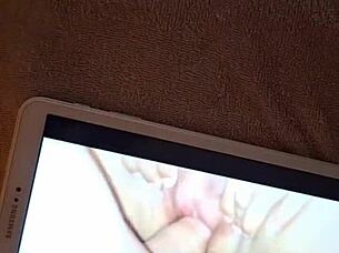 tributo jumjum68 features this skinny masked girl getting covered in cum on her ass with dirty talk