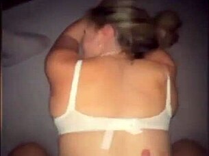 The blonde appears in a simple scene.