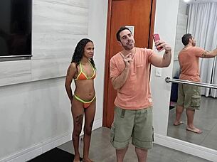 Hey, check out the behind-the-scenes with tiny Brazilian teen Dessinha Carioca taking double vaginal for the first time, screaming in rough interracial orgasm!