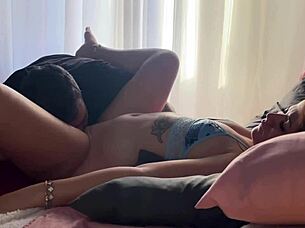 that brazilian hottie made the guy say i love you during their wild bareback romp