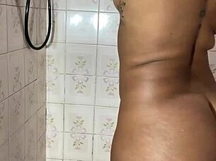 hidden camera catches brunette peeing and masturbating!