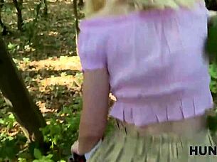 Blonde Turns Boyfriend Into Cuckold While Enjoying Intense Amateur Outdoor Fuck In Forest