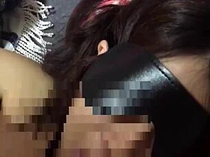 hey, you like this sexy asian wife bound and giving oral service? her tongue's working that cock like crazy in homemade bondage fun.