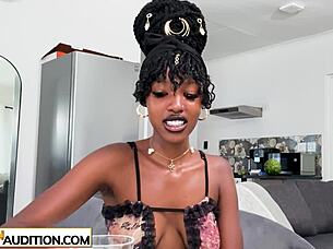 oh yes, that massive white dick feels so good in rough sex, says loud african teen 18+ goddess