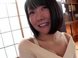 hey, why is this beautiful busty japanese milf with huge natural tits so damn cute?