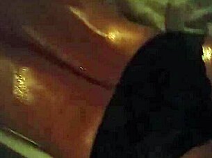 Slippery Oiled Ass Gets Intense Amateur Fucking