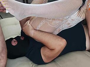 Why don't we try this femdom facesit bisexual threesome with double creampie?