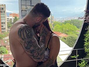 WATCH this AMAZING curvy COLOMBIAN MILF get her WET PUSSY FUCKED HARD by Silvana Lee - CHOKING and GAGGING!