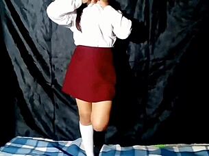 mexican schoolgirl sends homemade video masturbating tight ass to creampie after class