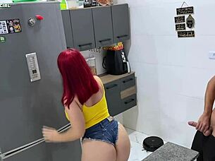 I hired this maid and she came in tiny shorts to tease with her delicious ass