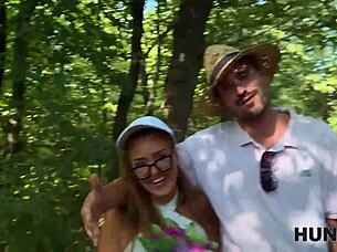 Blonde Turns Boyfriend Into Cuckold While Enjoying Intense Amateur Outdoor Fuck In Forest