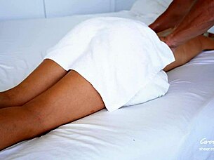 hey stepmom gets a full oil massage from stepson turning into wild squirting creampie 😏💦🍑