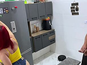 I hired this maid and she came in tiny shorts to tease with her delicious ass