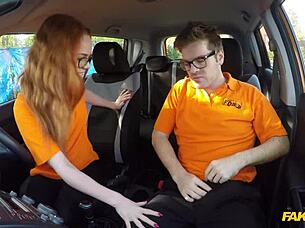 oh man this british redhead ella hughes gets her pussy pounded in fake driving school lesson