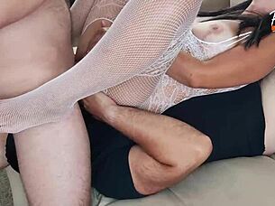 Why don't we try this femdom facesit bisexual threesome with double creampie?