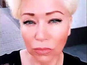 fucking a mature bitch in red stockings and my cum coming out of a wet mature insatiable cunt