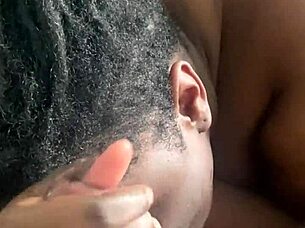 Ohh i give this sloppy deepthroat blowjob on big black cock with wet licking view