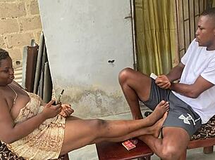 Intense First-Time Blowjob with Massive Black Cock on Homemade Date