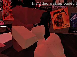 demon fucks big-ass white girl without condom in roblox condo