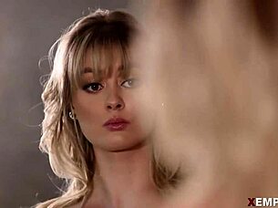 I can't believe how shy I was at first, but then we dove into this intense hardcore kissing and fucking session as petite teen Amber Moore.