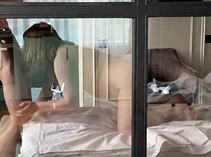 Hey, ready for morning quickie with my curvy wife? Her huge tits and ass get creampie in bed!