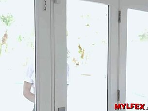 Peeping on the invidious next door milf through mylfex lens