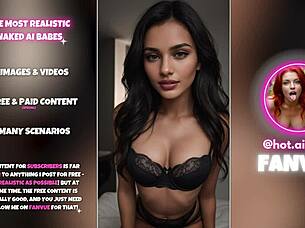 Collection of hot ai-generated babes posing in lingerie with big tits