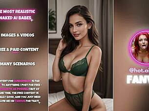 Collection of hot ai-generated babes posing in lingerie with big tits