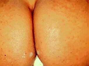 twink explores his big ass with a massive dildo for intense homemade assfucking