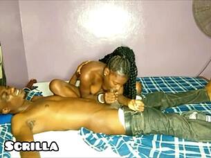 Ebony Teen 18+ Rides Massive Black Cock Until Explosive Cum Inside Her Tight Pussy!