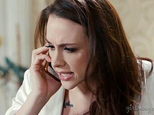 Chanel Preston and Sydney Cole Lesbian Tribbing with Licking and Hard Fucking