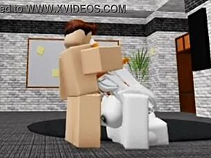 Can This Slutty Roblox Bunny Girl Sneak Into The Boys Locker Room Without Getting Caught And Fucked?