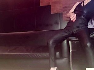 hey this faggot finds her drinking and then he fucks her hard in those leggings