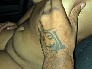 Young Brazilian Skinny Brunette Rides Huge Black Cock Outdoors In Car Till Creampie In Tight Pussy