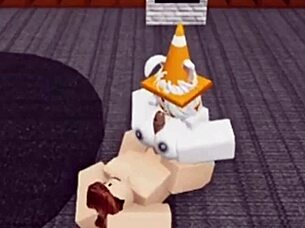 Can This Slutty Roblox Bunny Girl Sneak Into The Boys Locker Room Without Getting Caught And Fucked?