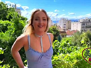 French Blonde Chloe the Real Slut Gets Her Tight Ass Filled in Lingerie