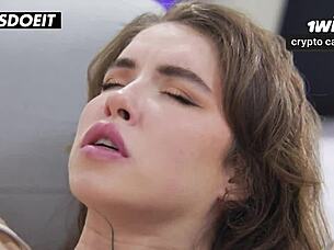 Who Knew Perfect Slut Eden Ivy Could Handle Huge Cock Drilling Mouth And Ass In Full Scene?