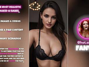 Collection of hot ai-generated babes posing in lingerie with big tits