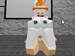Can This Slutty Roblox Bunny Girl Sneak Into The Boys Locker Room Without Getting Caught And Fucked?
