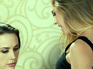 Chanel Preston and Sydney Cole Lesbian Tribbing with Licking and Hard Fucking