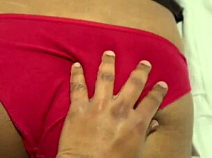 Casual encounter turns into intense session with curvy girlfriend in bedroom.