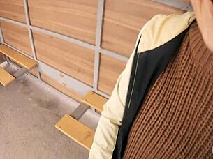 Brunette Teen Gives Risky Public Blowjob On Bus Station With Deepthroat And Cum In Mouth