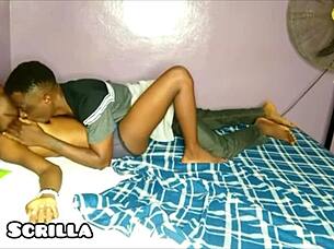 Ebony Teen 18+ Rides Massive Black Cock Until Explosive Cum Inside Her Tight Pussy!