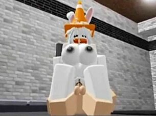 Can This Slutty Roblox Bunny Girl Sneak Into The Boys Locker Room Without Getting Caught And Fucked?