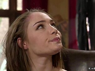 this pawg brunette gets fucked hard in bondage ya know with that monster cock chokin her out