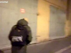 French blonde with big tits explores Aix in her amateur way