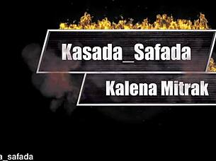 Kalena Mitrak big tits brunette gives blowjob with big ass bent over in bedroom homemade Brazilian scene