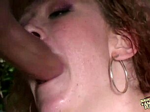 Redhead Slut Gets Double Penetration In Outdoor Threesome