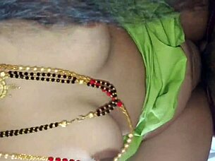 newly married wife and husband enjoy first intimate time with conversation and affection at home.