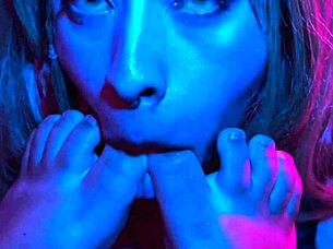 Passionate Foot Worship Session with Smoking Latina Goddess and Intense Licking